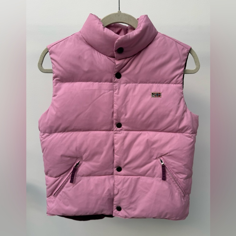 Napapijri Puffer Vest in Pink & Purple, Kids‎ Size 10